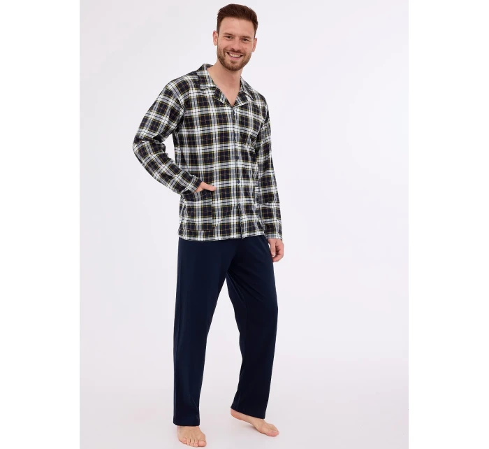 Pánské rozepínací pyžamo model 20245657 dł/r M2XL - Cornette Pánské rozepínací pyžamo model 20245657 dł/r M2XL - Cornette