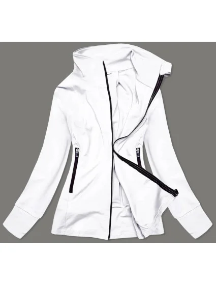 Bílá dámská mikina se stojáčkem model 17059061 - J.STYLE