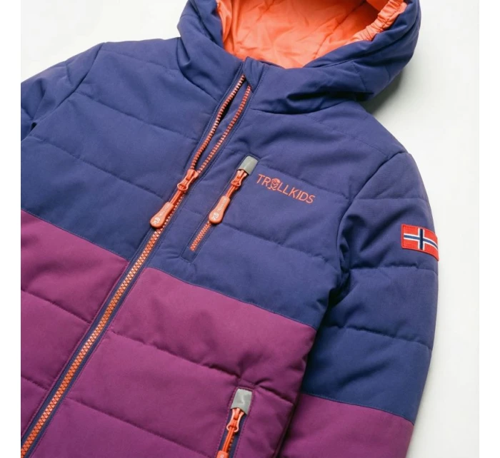 Dětská zimní bunda Trollkids Kids Hemsedal Snow Jacket XT zateplená nepromokavá fialová (513-154) Dětská zimní bunda Trollkids Kids Hemsedal Snow Jacket XT zateplená nepromokavá fialová (513-154)