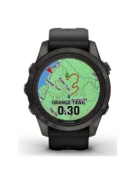 Hodinky Garmin Fenix 7S Pro 42mm Sapphire Solar šedé titanové DLC s černým řemínkem Hodinky Garmin Fenix 7S Pro 42mm Sapphire Solar šedé titanové DLC s černým řemínkem