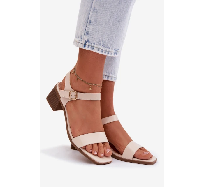 Dámské sandály Eko Kůže na klínu Béžové Sabela