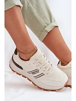 Dámské tenisky na platformě Big Star model 22042715 HiPoly System Béžové - Big Star Shoes