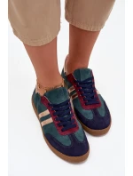 Dámské nízké semišové tenisky – lahvově zelené Zazoo Dámské nízké semišové tenisky – lahvově zelené Zazoo