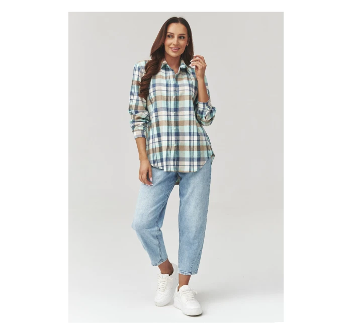 Košile s dlouhým rukávem  model 223228 Makadamia