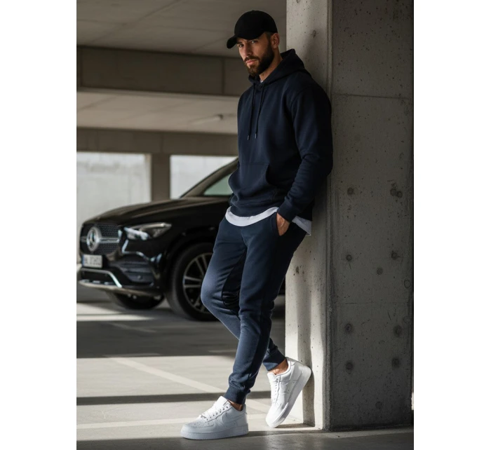 Pánské tmavě modré tepláky Dstreet UX2707 Pánské tmavě modré tepláky Dstreet UX2707