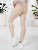 FashionStreet béžové dámské legíny UY2731 FashionStreet béžové dámské legíny UY2731