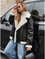 Dámská bunda ramones s ovčí kůží černá Dstreet model 21993143 - FashionStreet