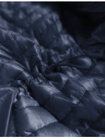 Tmavě modrá prošívaná dámská bunda (6651-99)