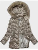 Zimní bunda v barvě cappuccino s odepínací kapucí S'west (B8200-12)