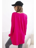 Dámská halenka s model 21140330 a nápisem Canyon fuchsie - K-Fashion Dámská halenka s model 21140330 a nápisem Canyon fuchsie - K-Fashion