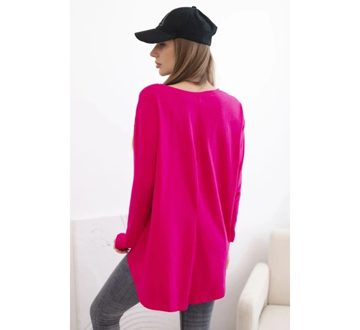 Dámská halenka s model 21140330 a nápisem Canyon fuchsie - K-Fashion Dámská halenka s model 21140330 a nápisem Canyon fuchsie - K-Fashion