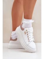 Dámské Sneakersy Na Platformě Eko Kůže Bílé Lelandine Dámské Sneakersy Na Platformě Eko Kůže Bílé Lelandine