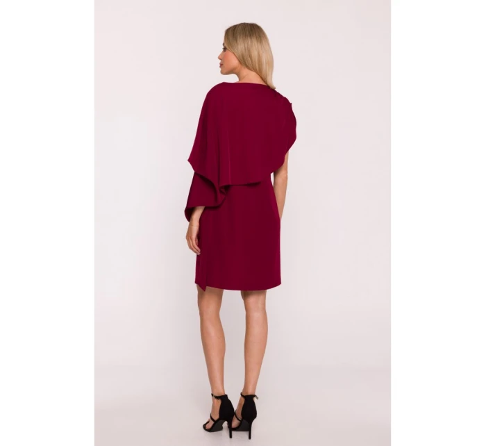 Šaty s  bordó model 21470662 - STYLOVE