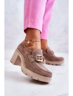 Elegantní boty se zlatým zdobením béžová Harmell Elegantní boty se zlatým zdobením béžová Harmell