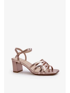 Dámské sandály na vysokém podpatku Sergio Leone Gold