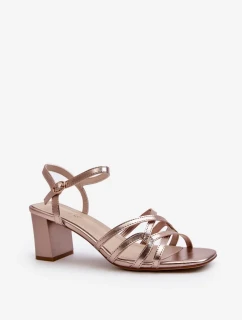 Dámské sandály na vysokém podpatku Sergio Leone Gold