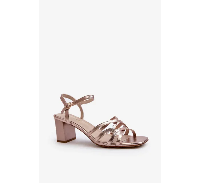 Dámské sandály na vysokém podpatku Sergio Leone Gold Dámské sandály na vysokém podpatku Sergio Leone Gold