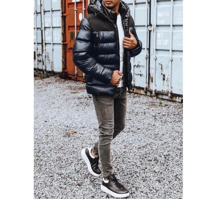 FashionStreet pánská tmavě modrá prošívaná bunda TX4159