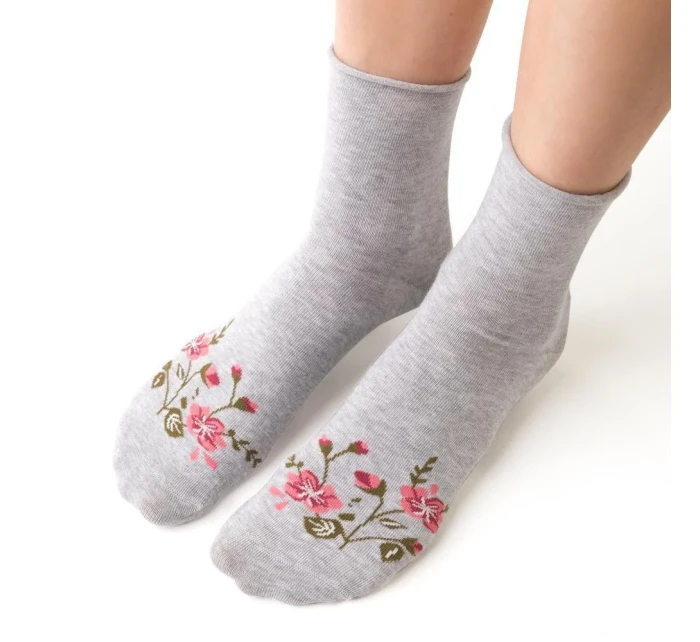 Vzorované netlačící ponožky Steven art.099 35-40