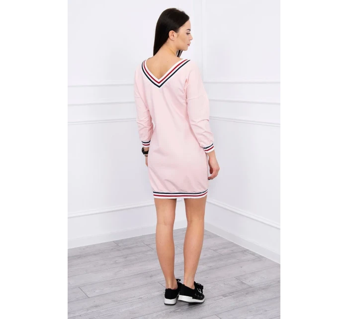 Šaty s výstřihem Paris powder pink Šaty s výstřihem Paris powder pink