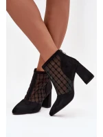 kotníkové boty na podpatku D A  černé model 21713820 - D&A