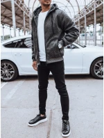 Pánská rozepínací zateplená mikina tmavě šedá Dstreet BX5598