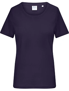 Daiber 8039 Dámské bio tričko s jemným žebrováním 02.8039 deep purple