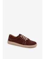 Trampki typu barefoot z přírodního semiše Zazoo 314 čokoládové Trampki typu barefoot z přírodního semiše Zazoo 314 čokoládové