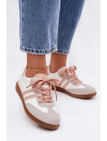 Dámské nízké tenisky Bílá-Růžová Loredis