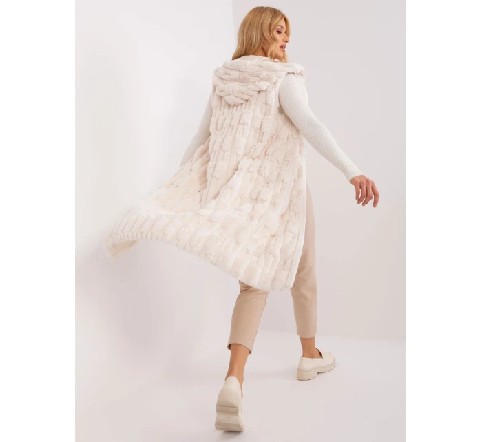 Kamizelka AT KZ model 20493296 1.06 ecru - FPrice Kamizelka AT KZ model 20493296 1.06 ecru - FPrice