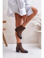 Dámské Kotníkové Boty Na Podpatku Zateplené Hnědé Lobina Dámské Kotníkové Boty Na Podpatku Zateplené Hnědé Lobina