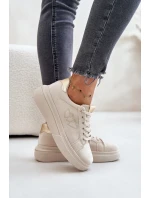 Zateplené Dámské Tenisky Big Star Béžové Zateplené Dámské Tenisky Big Star Béžové