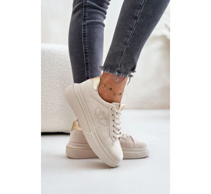 Zateplené Dámské Tenisky Big Star Béžové Zateplené Dámské Tenisky Big Star Béžové