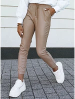 Dámské voskované kalhoty béžové se šňůrkou Dstreet model 21980116 - FashionStreet