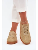 Dámské Semišové Sneakers Big Star RR274849 HI-POLY SYSTEM Béžové Dámské Semišové Sneakers Big Star RR274849 HI-POLY SYSTEM Béžové