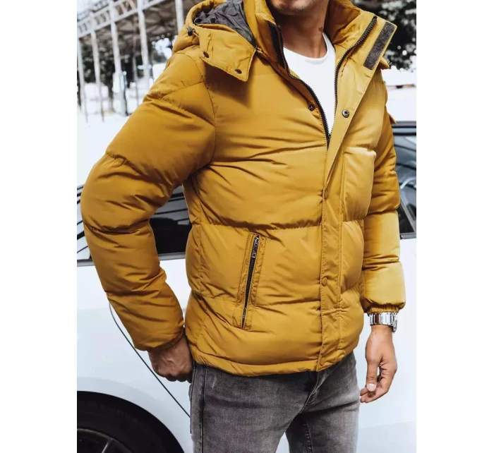 Pánská prošívaná zimní bunda žlutá FashionStreet TX4180