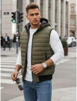 Pánská zelená vesta Dstreet model 21965589 - FashionStreet Pánská zelená vesta Dstreet model 21965589 - FashionStreet