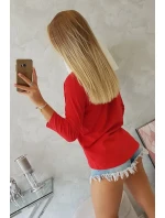 Halenka s potiskem Paradise červená Halenka s potiskem Paradise červená