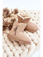 Dětské nazouvací zateplené sněhule Béžove model 21605425 - Boto