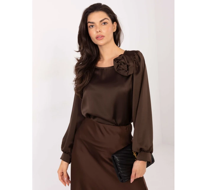 Bluzka MI BZ model 21795561 ciemny brązowy - FPrice Bluzka MI BZ model 21795561 ciemny brązowy - FPrice