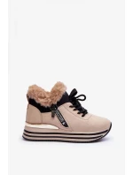 Dámská sportovní kotníková obuv model Béžová s černou Step in style model 20705893 - Inello