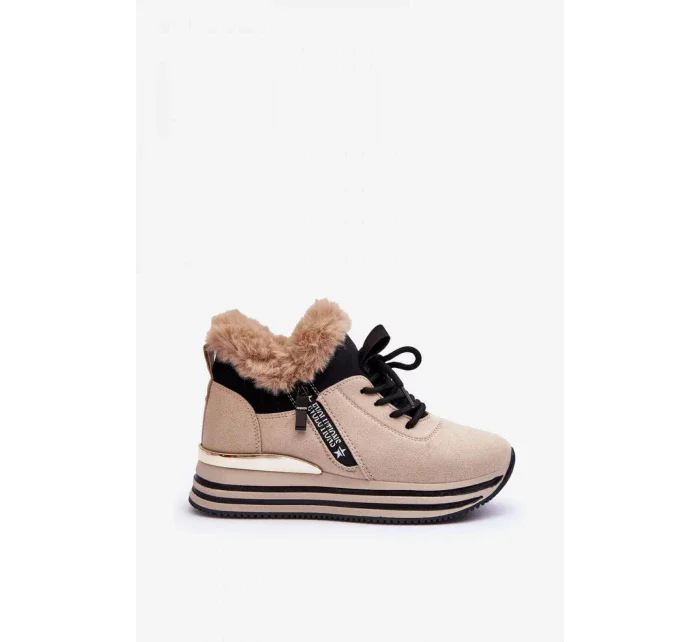 Dámská sportovní kotníková obuv model Béžová s černou Step in style model 20705893 - Inello