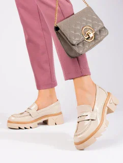 Trendy dámské hnědé  mokasíny