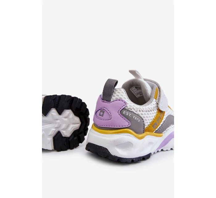 Dětská sportovní obuv se suchým zipem Big Star model 21609010 Bílá a žlutá - Big Star Shoes Dětská sportovní obuv se suchým zipem Big Star model 21609010 Bílá a žlutá - Big Star Shoes