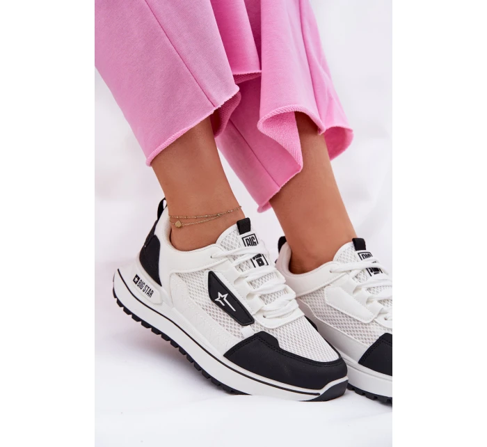 Dámské Sportovní Boty Na Platformě Big Star RR274A223 HI-POLY SYSTEM Bílá-Černá Dámské Sportovní Boty Na Platformě Big Star RR274A223 HI-POLY SYSTEM Bílá-Černá