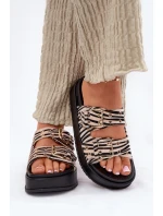 Dámské Pantofle S Přezkami Na Platformě Zebra model 21696604 - Boto
