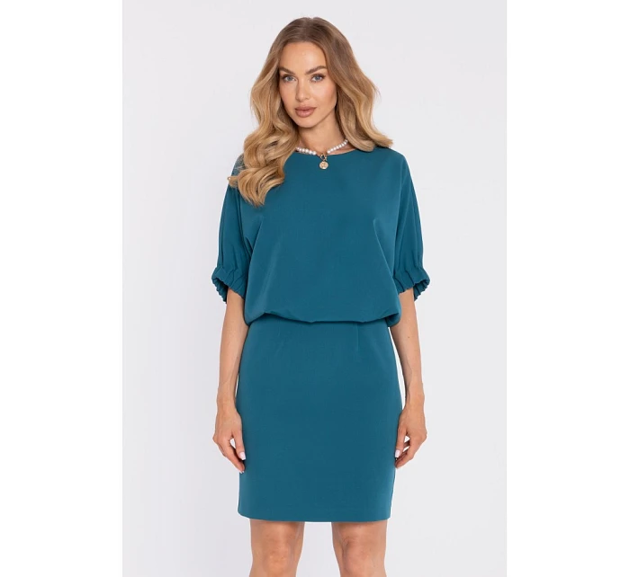 šaty s rozparkem na zádech  modré model 22040511 - Moe