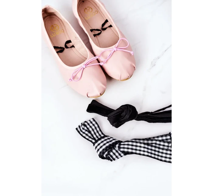 Šněrovací Baleríny Lu Boo Růžové