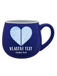 Personalizovaný keramický hrníček - dvě mapy jako srdce