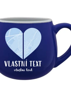 Personalizovaný keramický hrníček - dvě mapy jako srdce